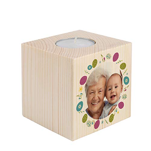 Herz & Heim® Kerzenhalter mit Foto - tolles Geschenk für Oma und Opa Ostern von Herz & Heim