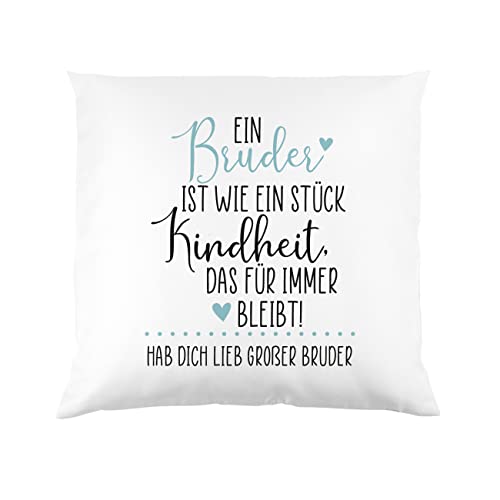 Herz & Heim® Kissen (40x40) mit herzlichem Spruch für Bruder oder Schwester, personalisiert Bruder von Herz & Heim