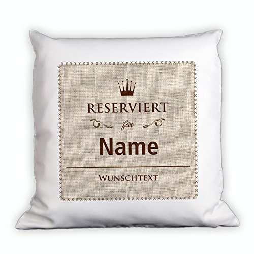 Herz & Heim® Kissen - Reserviert für - mit Namen und Wunschtext von Herz & Heim