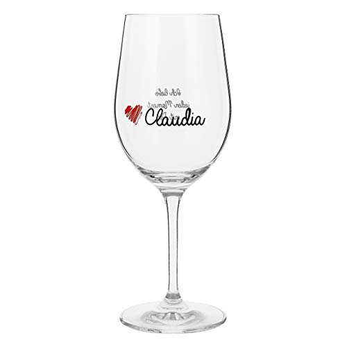 Herz & Heim® Leonardo Rotweinglas - Geschenk zum Valentinstag mit Aufdruck Ihres Wunschnamens und Herz von Herz & Heim