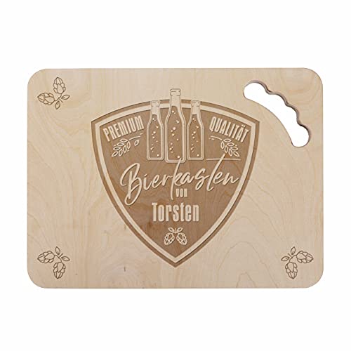 Herz & Heim® Männer-Geschenk Bierkastensitz Deckel mit persönlicher Gravur Wappen von Herz & Heim