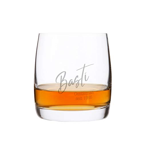 Herz & Heim® Modernes Whiskeyglas mit Gravur des Namen - tolle Geschenkidee zu Weihnachten oder Geburtstag von Herz & Heim
