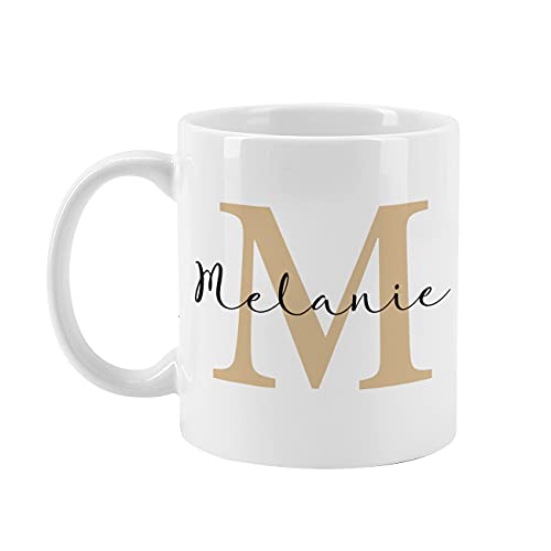 Herz & Heim® Personalisierte Tasse mit Namen/Kleinigkeit Geburtstag Modern von Herz & Heim