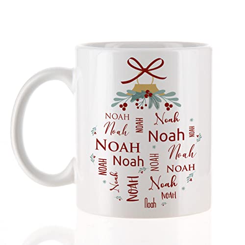 Herz & Heim® Personalisierte Tasse mit Namen/Kleinigkeit Geburtstag Weihnachtskugel aus Namen von Herz & Heim