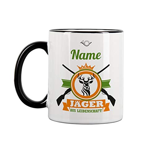 Herz & Heim® Personalisierte Tasse mit Namen für Jäger von Herz & Heim