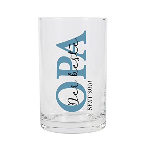 Herz & Heim® Schnapsglas, 100 ml, mit verschiedenen Motiven, personalisiert Opa seit von Herz & Heim