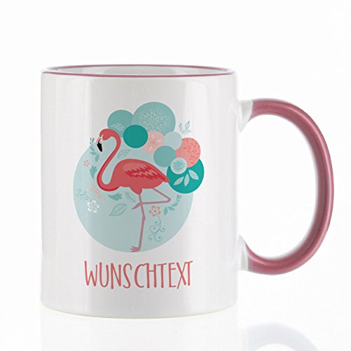 Herz & Heim® Tasse - Motiv: Flamingo - mit Aufdruck des eigenen Spruches - lassen Sie Ihre Kreativität freien Lauf von Herz & Heim