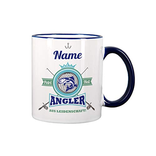 Herz & Heim® Tasse mit Namen für Angler - das beste Hobby der Welt von Herz & Heim