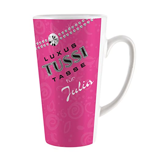 Herz & Heim® Tasse mit Wunschnamen für die Pink liebende Frau von Herz & Heim