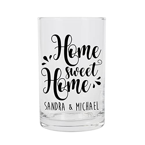 Herz & Heim® Teelichthalter als Geschenk für Paare, Verschiedene Motive, personalisiert Home Sweet Home von Herz & Heim