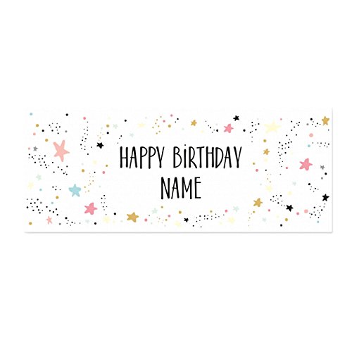 Herz & Heim® Tischläufer zum Geburtstag - Happy Birthday - mit Namensaufdruck (Happy Birthday, 40x100 cm) von Herz & Heim