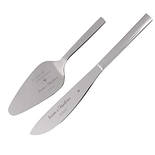 Herz & Heim® WMF Tortenheber und Tortenmesser zur Hochzeit mit Gravur Gemeinsamer Weg von Herz & Heim