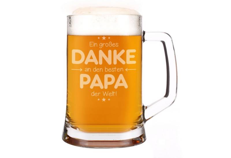 Herz & Heim Bierkrug für Väter mit Gravur - Bierglas als Geschenk zum Vatertag, Glas von Herz & Heim