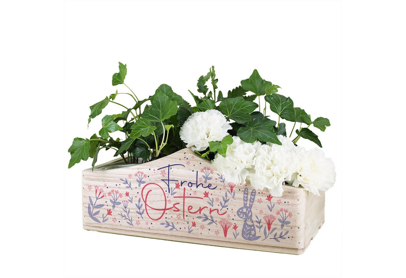 Herz & Heim Geschenkbox zu Ostern - Pflanzkorb aus Holz mit Oster-Motiv, 1 Griff Herz & Heim Geschenkbox zu Ostern - Pflanzkorb aus Holz mit Oster-Motiv, 1 Griff von Herz & Heim