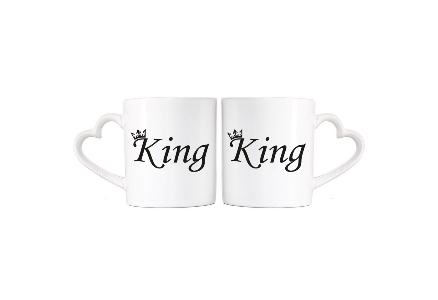 Herz & Heim Tasse 2er Set mit Henkel in Herzform und Motiven für Paare Herz & Heim Tasse 2er Set mit Henkel in Herzform und Motiven für Paare von Herz & Heim