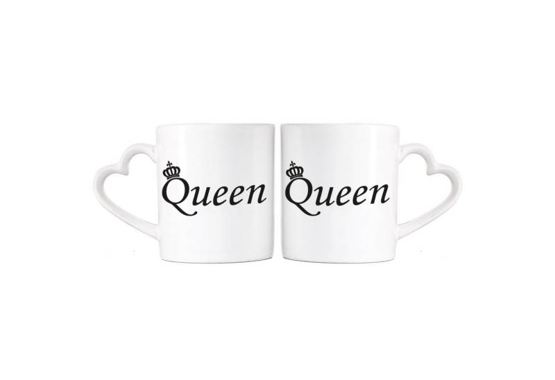 Herz & Heim Tasse 2er Set mit Henkel in Herzform und Motiven für Paare von Herz & Heim