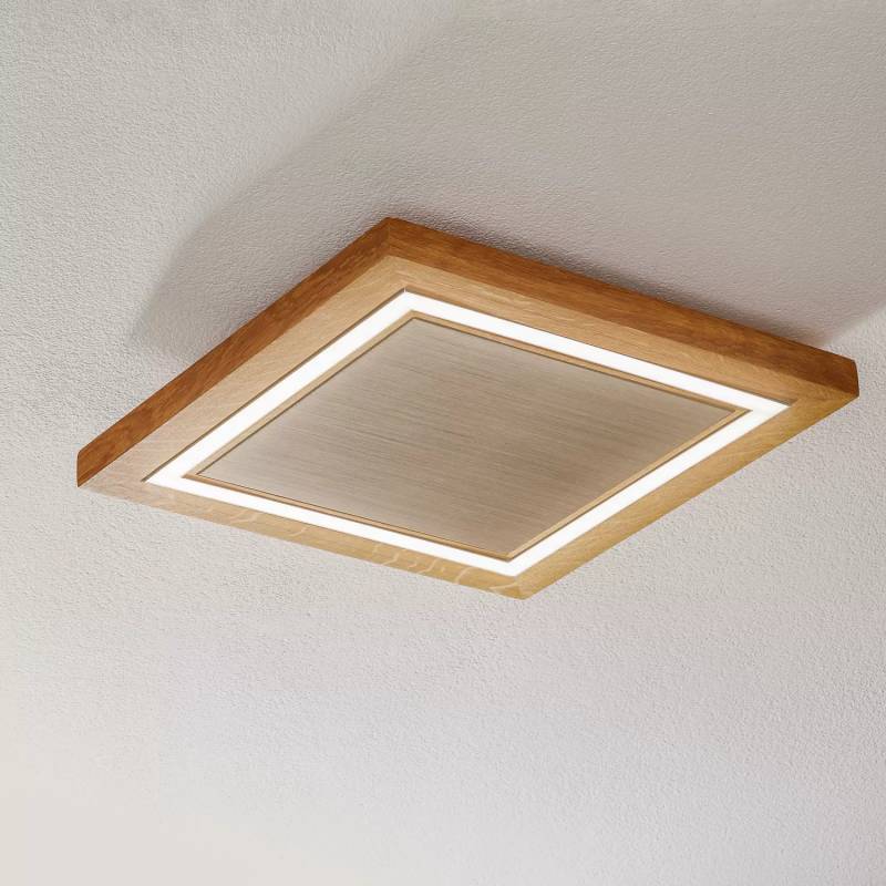 Herz Blut Otto O Deckenlampe Quadrat Eiche Geölt Deckenleuchte Hängelampe Lampe B-Ware von HerzBlut