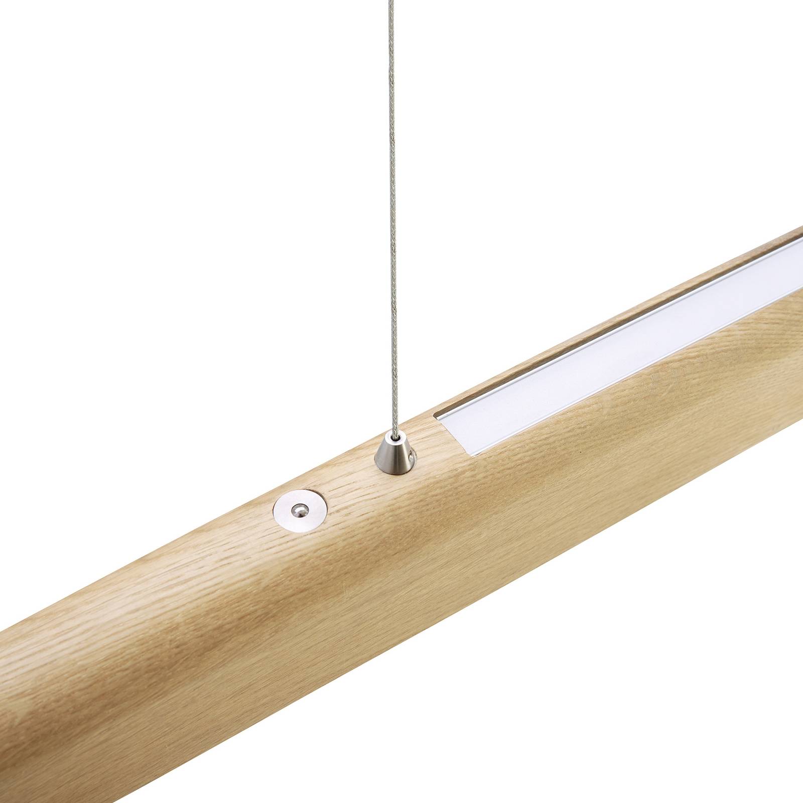 HerzBlut Arco LED-Hängelampe asteiche natur 130cm von HerzBlut