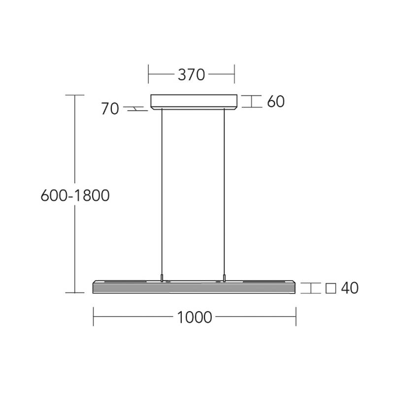 HerzBlut LED-Hängeleuchte Hermann, eiche geölt, up/down von HerzBlut