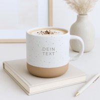 Individuelles Geschenk I Personalisierbare Steinzeug-Tasse | Sandy Mit Und Ohne Henkel von HerzHolzPapier