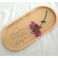 Personalisiertes Holztablett Gravur Es Gibt Menschen | Kaffee Dekotablett, Geschenkidee Für Mama, Weihnachtsgeschenk Freundin von HerzJoy