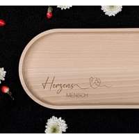 Personalisiertes Herzensmensch Tablett Gravur | Deko Holztablett Für Freundin, Geburtstagsgeschenk Frauen, Kaffee Tee Personalisiertes Herzensmensch Tablett Gravur | Deko Holztablett Für Freundin, Geburtstagsgeschenk Frauen, Kaffee Tee von HerzJoy