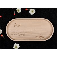 Serviertablett Personalisiert Gravur Papa | Geschenk Zum Vatertag, Holzdekoration, Personalisiertes Deko Tablett Für Papa, Kaffee Holzbrett von HerzJoy