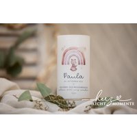 Sternenkindkerze "Regenbogen" Personalisiert Mit Namen Sternchen Sternenkind Erinnerungen Erinnerungskerze Trauerkerze Verlust Baby Kind von HerzLichtMomente