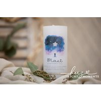 Sternenkindkerze "Sternenhimmel" Personalisiert Sternchen Sternenkind Erinnerungskerze Trauerkerze Lichtblick Beim Verlust Einen Babys von HerzLichtMomente