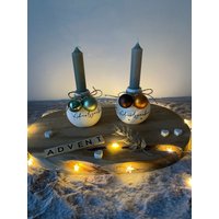 Kerzenhalter, Weihnachtskugel, Adventskugel, Weihnachtlicher von HerzWerkeManufaktur