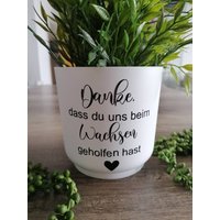 Danke Wachsen Blumentopf Nur Aufkleber. Erzieherin Geschenk Hebamme Abschiedsgeschenk von Herzallerliiiebst