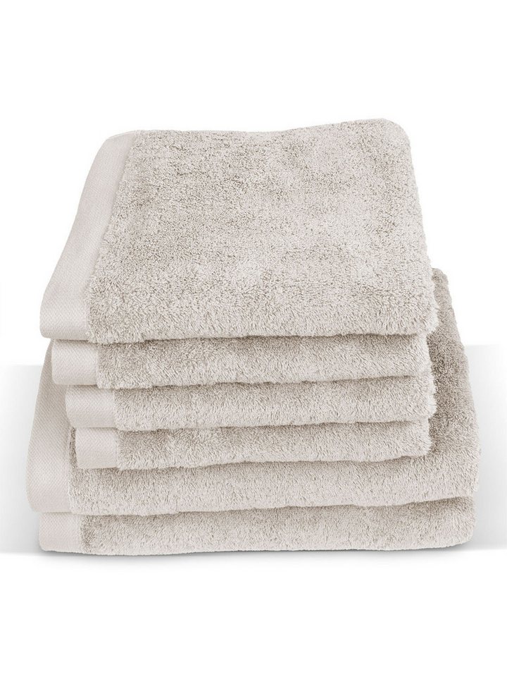 Herzbach Home Handtuch Set Pura, (6-St), SET 2x Duschtücher und 4x Handtücher von Herzbach Home