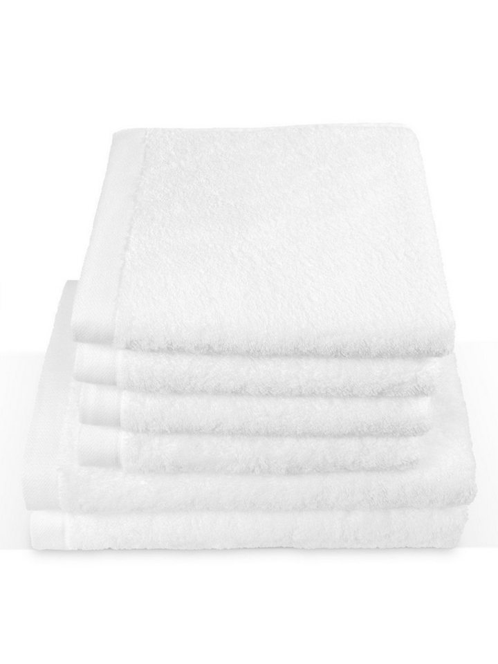 Herzbach Home Handtuch Set Pura, (6-St), SET 2x Duschtücher und 4x Handtücher von Herzbach Home