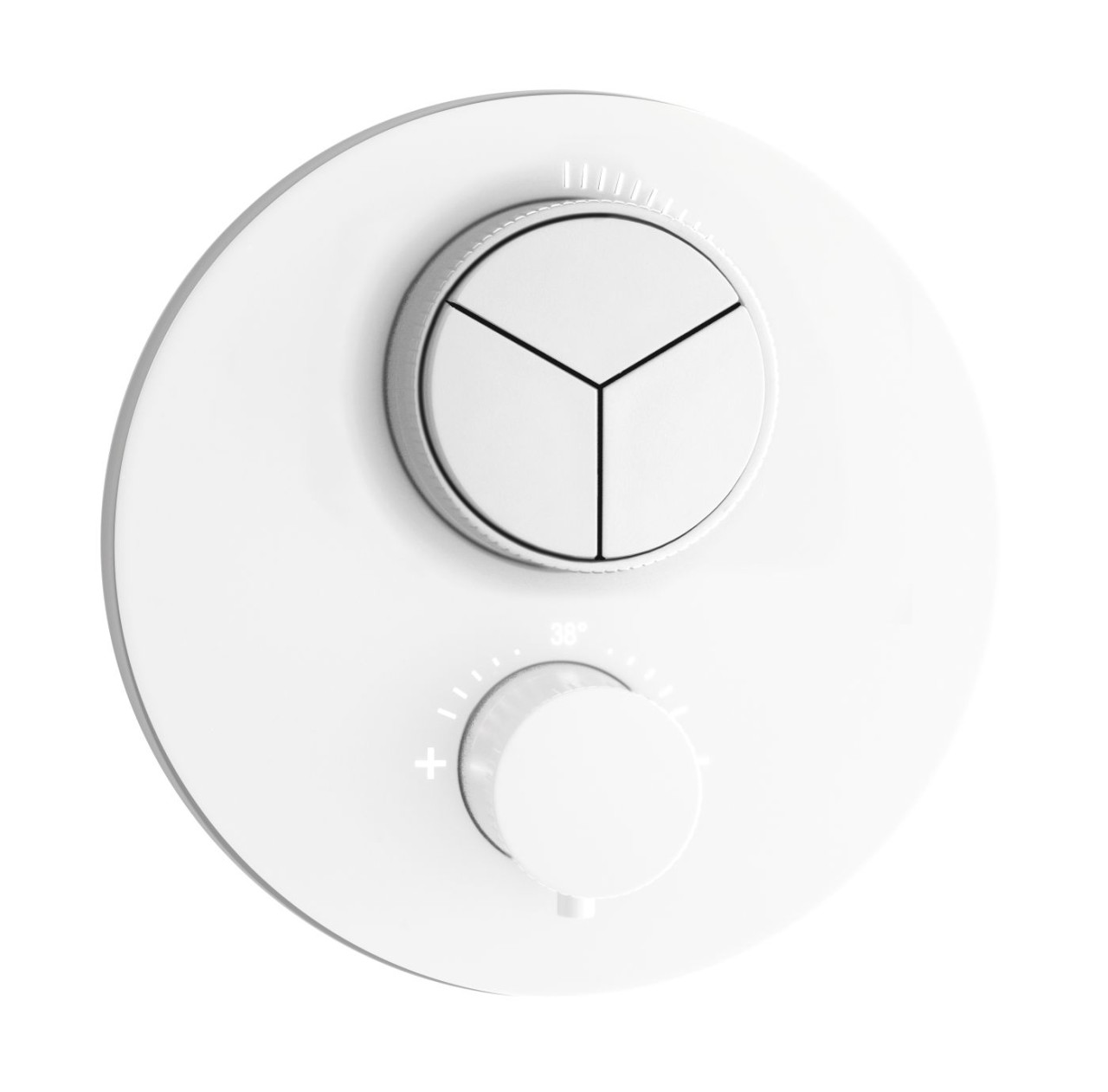 Herzbach DEEP WHITE PUSH Thermostat Unterputz, 23.803055.1.07 23.803055.1.07 von Herzbach