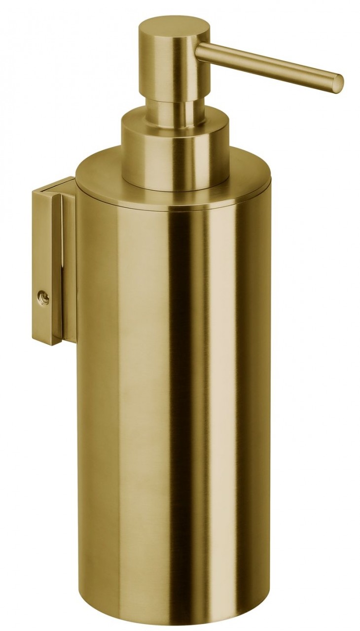 Herzbach Design iX Seifenspender wandhängend Edelstahl Brass, 21.811000.1.41 21.811000.1.41 von Herzbach