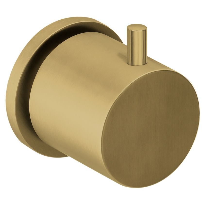 Herzbach Design iX UPventil 2-/ 3-Wegeumsteller Blende rund Edelstahl Brass, 21.959750.3.41 21.959750.3.41 von Herzbach