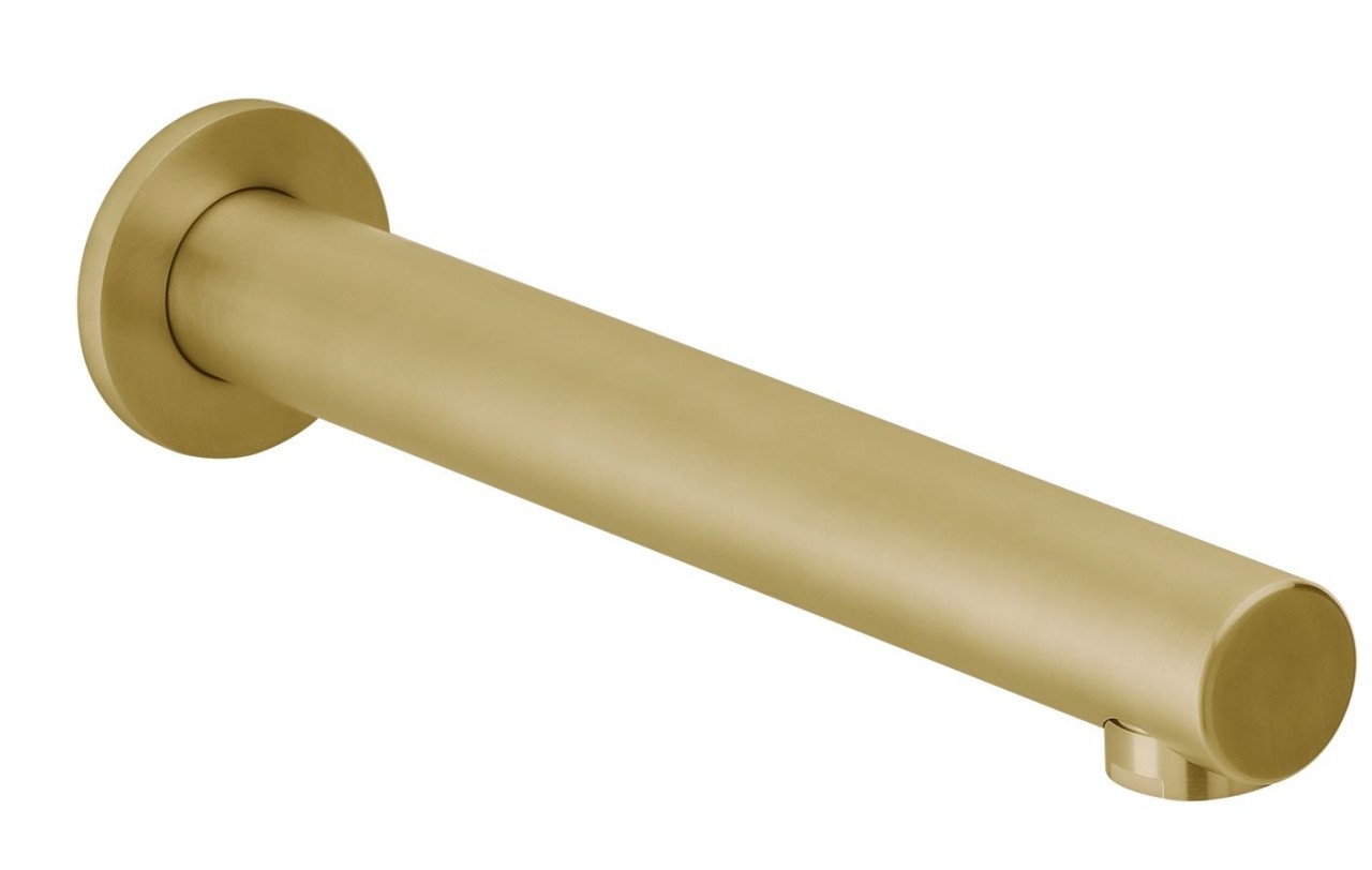 Herzbach Design iX Wandauslauf 212mm Edelstahl Brass, 21.142000.1.41 21.142000.1.41 von Herzbach