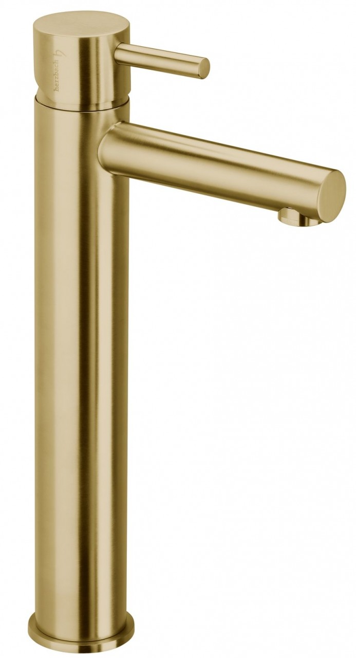 Herzbach Design iX Waschtisch-ELB Schaft ohne Ablauf Edelstahl Brass, 21.133200.2.41 21.133200.2.41 von Herzbach