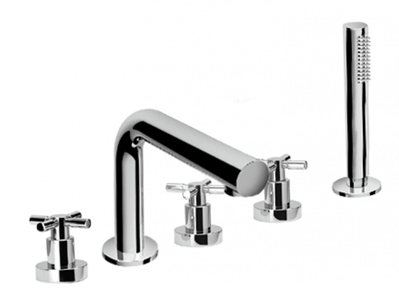 Herzbach LIVING stilo fünfloch Wanne mit auslauf chrom, 14.952450.1.01 14.952450.1.01 von Herzbach