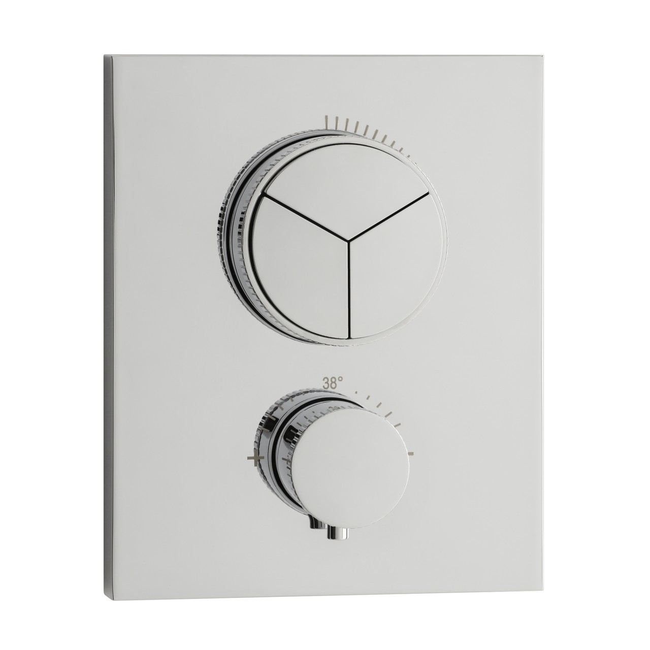 Herzbach PUSH Thermostat-Batterie LIVING 3 Verbraucher eckig rund Chrom, 11.803055.2.01 11.803055.2.01 von Herzbach