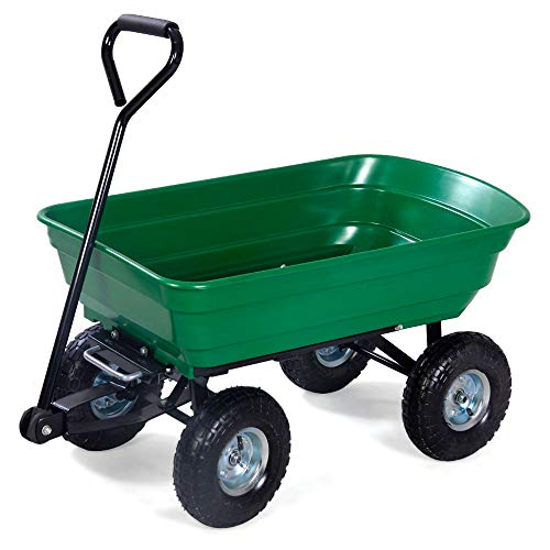 Herzberg, HG8028-50-GRE, Hand-Gartenwagen, Tragfähigkeit 200 kg, langlebige Stahlkonstruktion, 4 Räder für Stabilität, einfache Montage, optimale Manövrierbarkeit, 50L, grün Herzberg, HG8028-50-GRE, Hand-Gartenwagen, Tragfähigkeit 200 kg, langlebige Stahlkonstruktion, 4 Räder für Stabilität, einfache Montage, optimale Manövrierbarkeit, 50L, grün von Herzberg