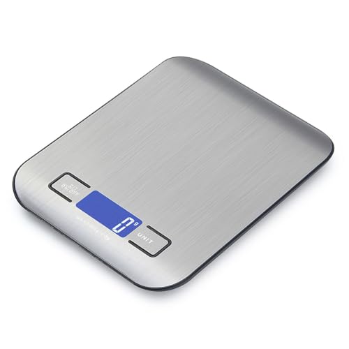 Herzberg HG0413 Elektronische Küchenwaage, Kapazität 5 kg, LCD-Display, mehrere Einheiten, Zählfunktion, Überlastungsanzeige/schwacher Akku, funktioniert mit AAA-Batterien (nicht im Lieferumfang Herzberg HG0413 Elektronische Küchenwaage, Kapazität 5 kg, LCD-Display, mehrere Einheiten, Zählfunktion, Überlastungsanzeige/schwacher Akku, funktioniert mit AAA-Batterien (nicht im Lieferumfang von Herzberg