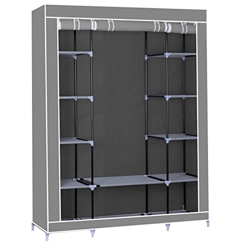 Herzberg Hg8009gre - großer Lagerschrank - Multifunktional - hohe Stahlrohre Rahmen - ungeschichteter Stoffabdeckung - Grau Herzberg Hg8009gre - großer Lagerschrank - Multifunktional - hohe Stahlrohre Rahmen - ungeschichteter Stoffabdeckung - Grau von Herzberg