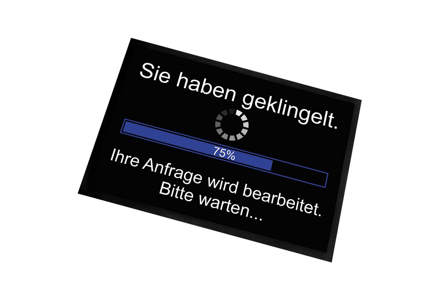 Fußmatte Schmutzfangmatte mit Spruch Sie haben geklingelt, Herzbotschaft, rechteckig, 40 x 60 cm, 2 mm hoch, bei 40 ° C waschbar von Herzbotschaft