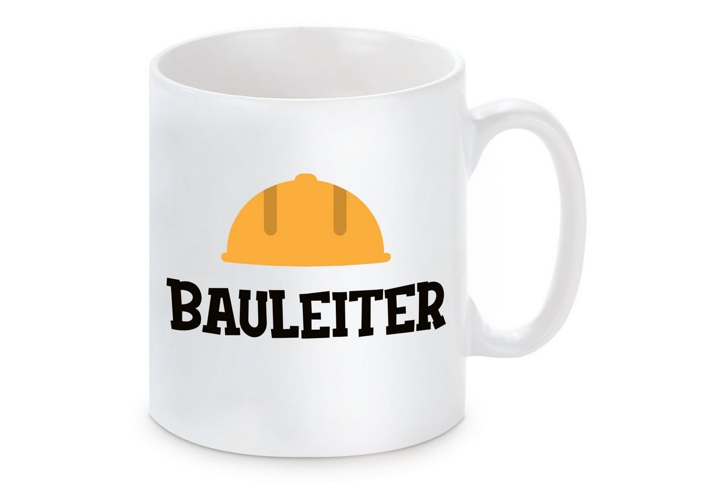 Herzbotschaft Tasse Kaffeebecher mit Motiv Bauleiter, Keramik, Kaffeetasse spülmaschinenfest und mikrowellengeeignet von Herzbotschaft