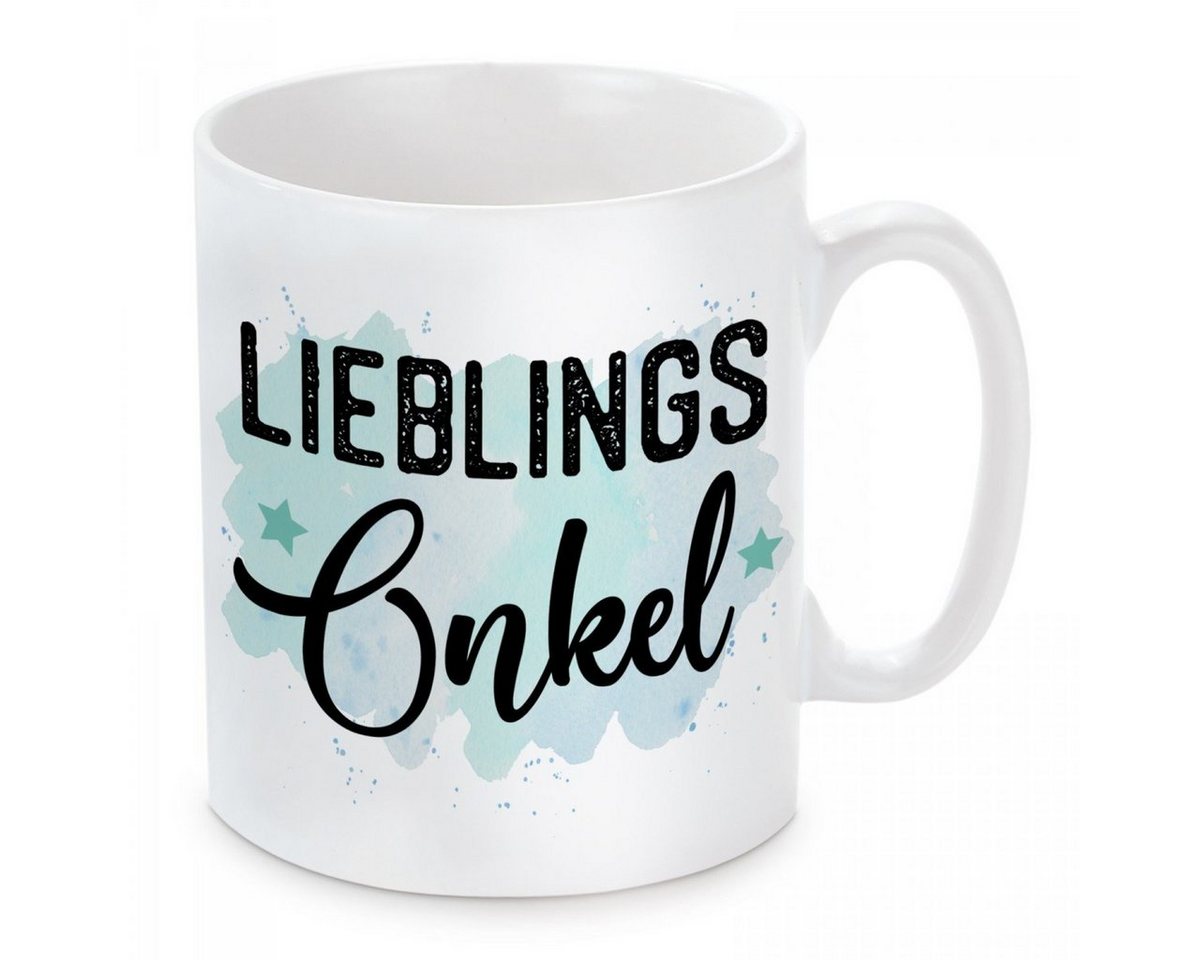 Herzbotschaft Tasse Kaffeebecher mit Motiv Lieblingsonkel, Keramik, Kaffeetasse spülmaschinenfest und mikrowellengeeignet Herzbotschaft Tasse Kaffeebecher mit Motiv Lieblingsonkel, Keramik, Kaffeetasse spülmaschinenfest und mikrowellengeeignet von Herzbotschaft