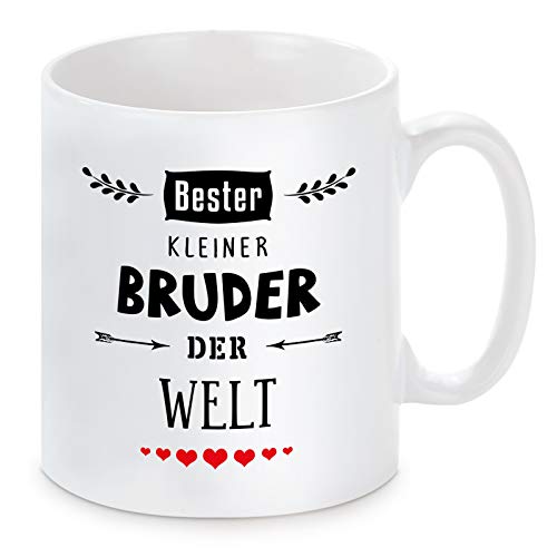 Tasse mit Motiv - Beste(r) der Welt - Kleiner-Bruder von Herzbotschaft