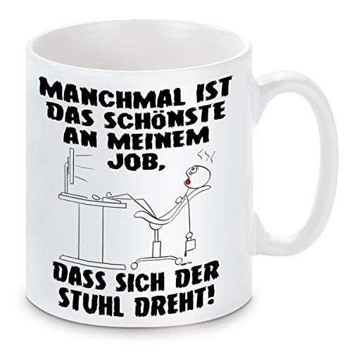 Herzbotschaft Lieblingsmensch Tasse mit Motiv Modell Das Schönste an Meinem Job, Keramik, Weiß, 11 x 11 x 11 cm von Herzbotschaft