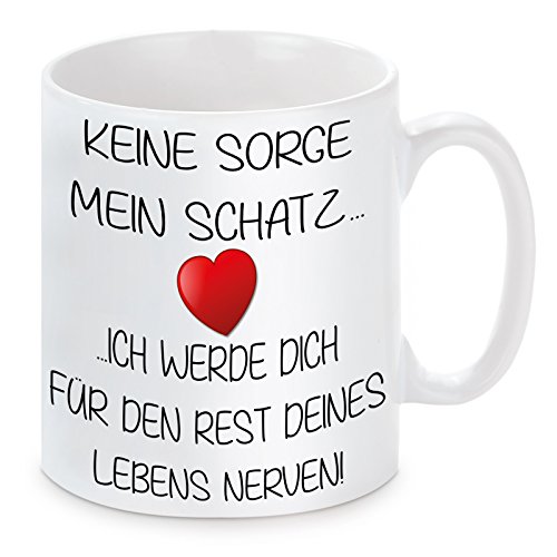 Tasse mit Motiv Modell: Keine Sorge mein Schatz von Dirndljäger