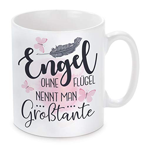 Tasse mit Motiv Modell: Engel ohne Flügel nennt man Großtante von Herzbotschaft